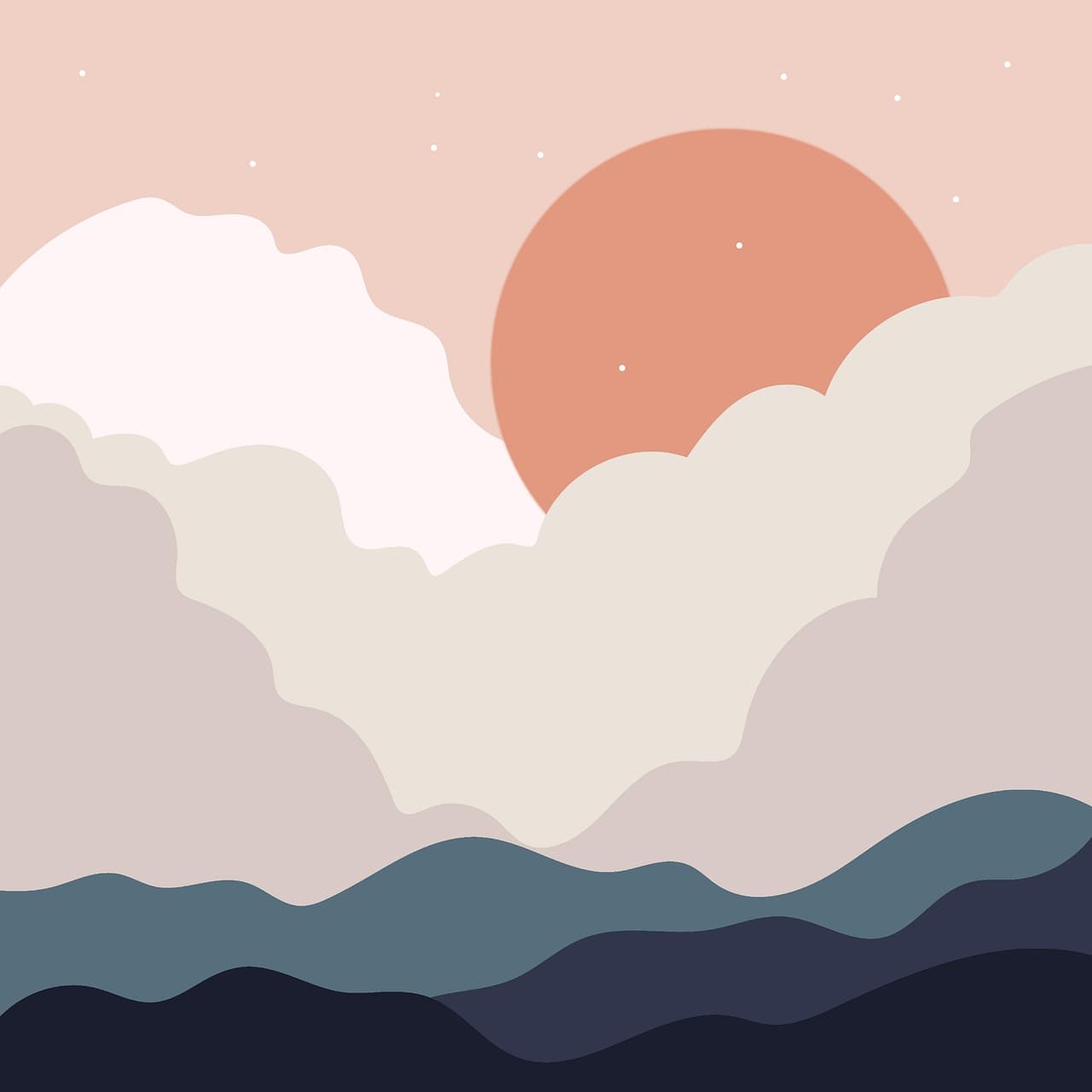 Collage of various font previews in warm neutral tones